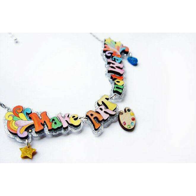 Make Art Not War Necklace by Laliblue - Quirks!