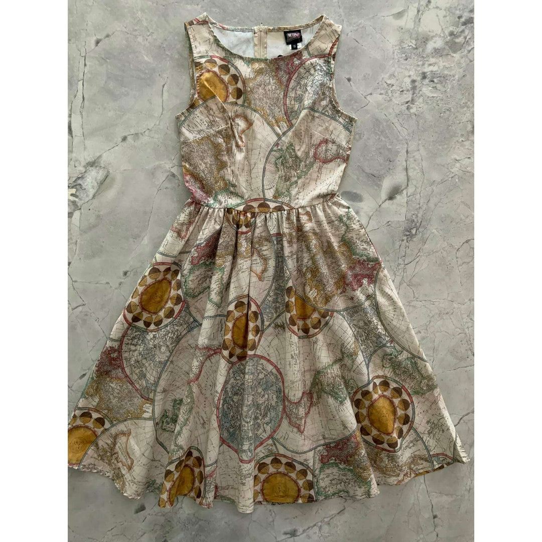 Map Vintage Dress - XS only, 1 left!