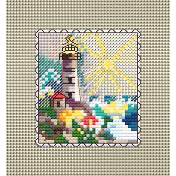 Mark-lighthouse. Mini Stamp Series - PDF Cross Stitch Pattern