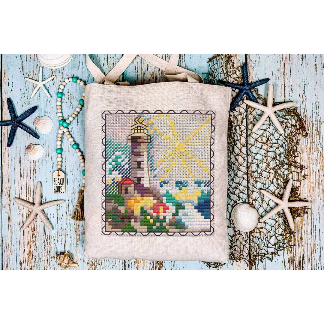 Mark-lighthouse. Mini Stamp Series - PDF Cross Stitch Pattern