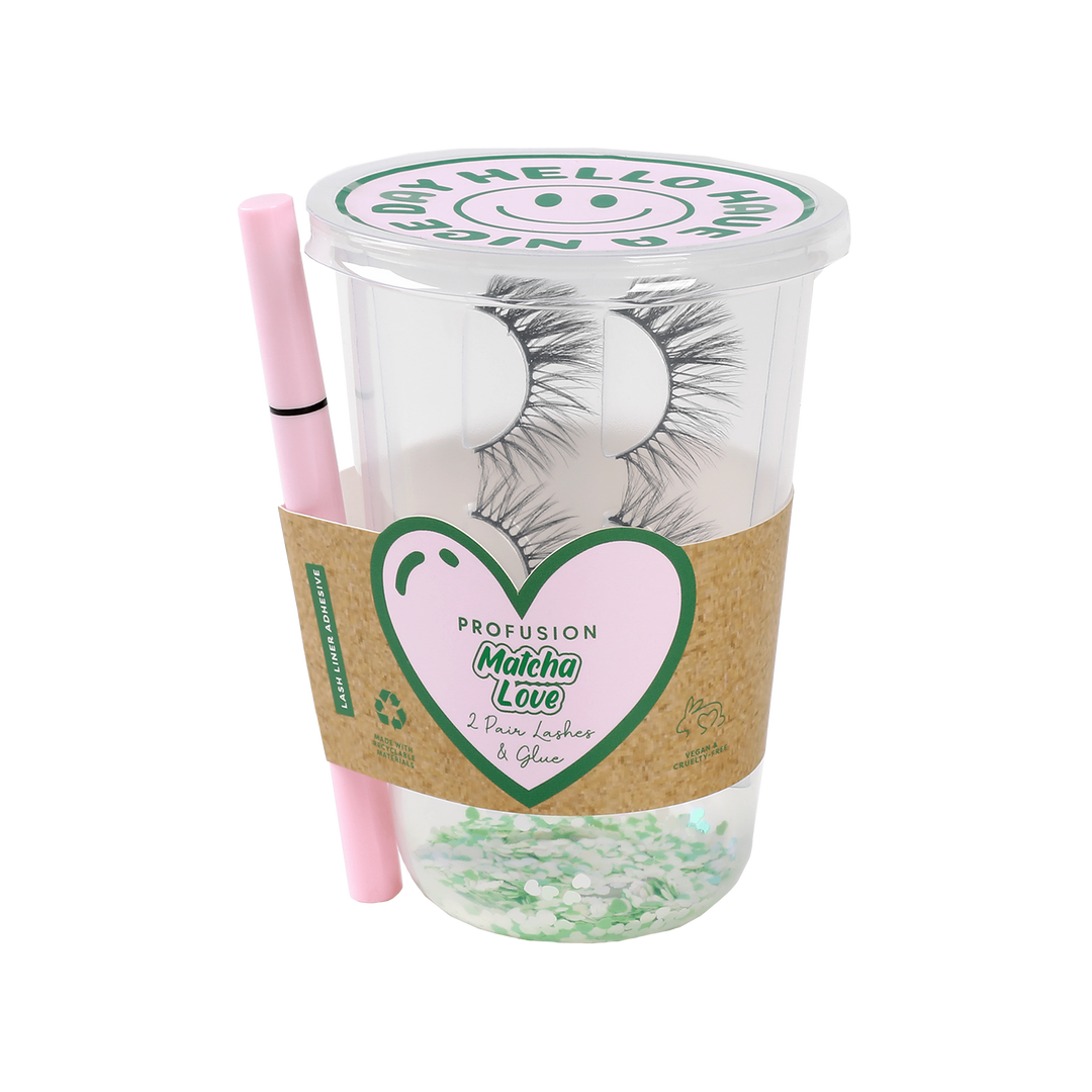 Matcha Love 2 Pair Lashes & Glue