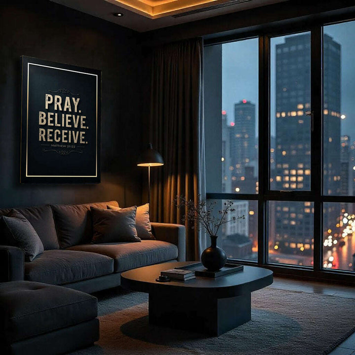 Matthew 21:22 - Pray Believe Receive Faith Sign III