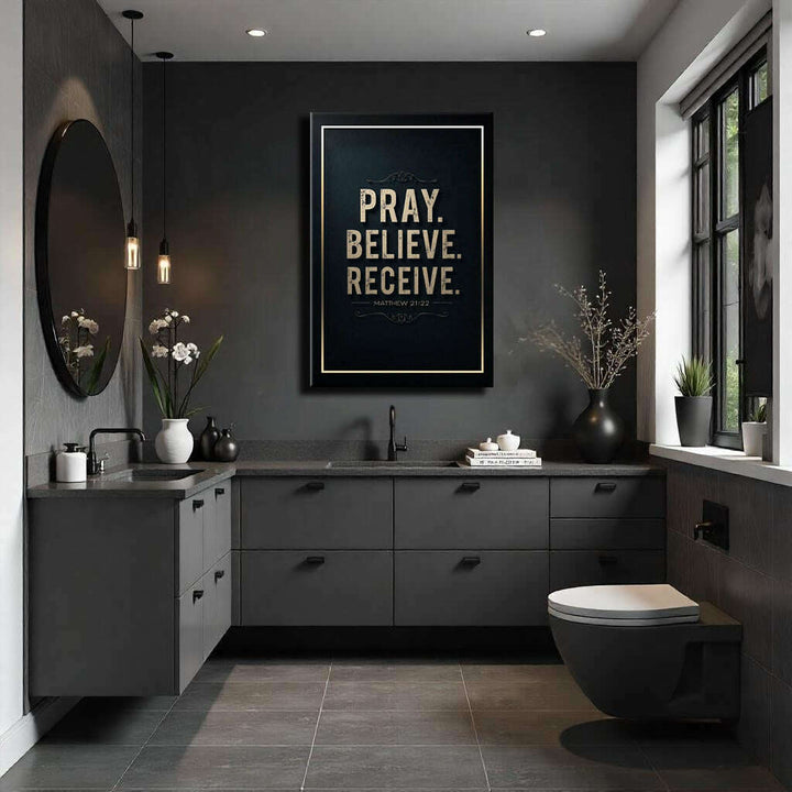 Matthew 21:22 - Pray Believe Receive Faith Sign III