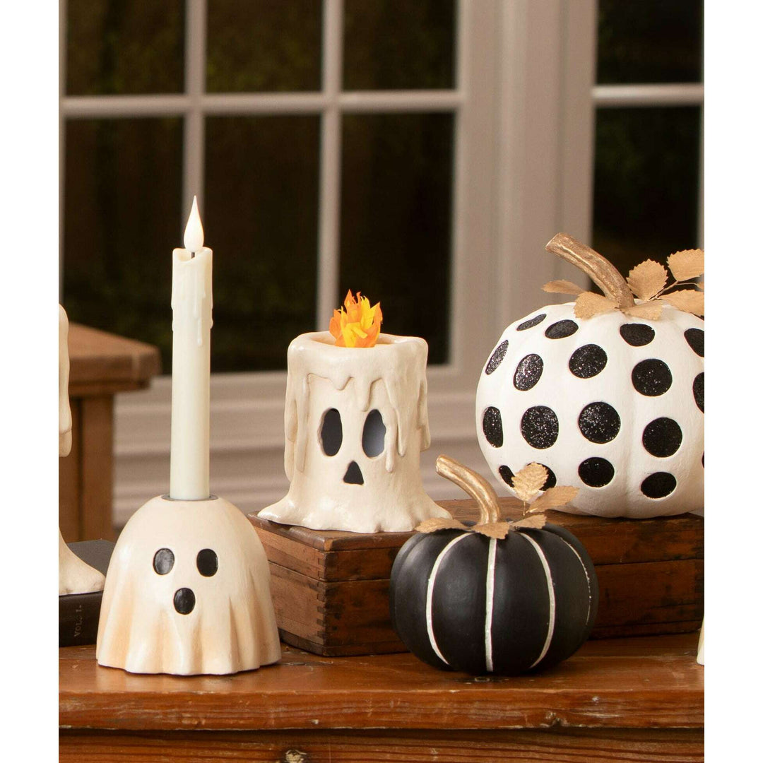 Medium Dottie Blanc Pumpkin by Bethany Lowe Designs, image 4