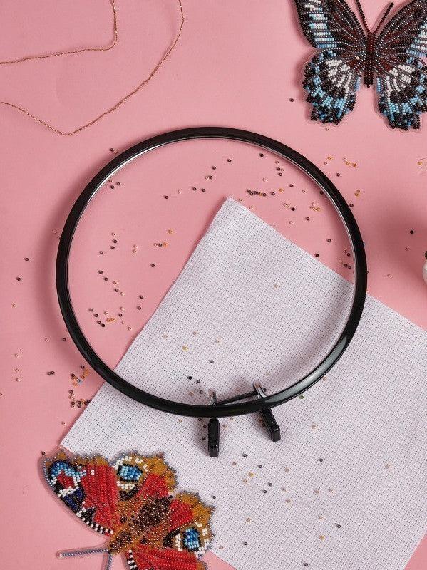 Medium Spring Metal Embroidery Hoop Nurge 160-2 Deep Black