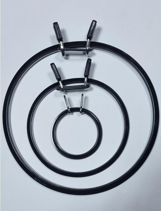 Medium Spring Metal Embroidery Hoop Nurge 160-2 Deep Black