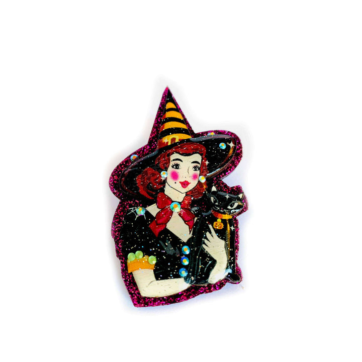 Meggie & her Magical Cat Brooch by Rosie Rose Parker