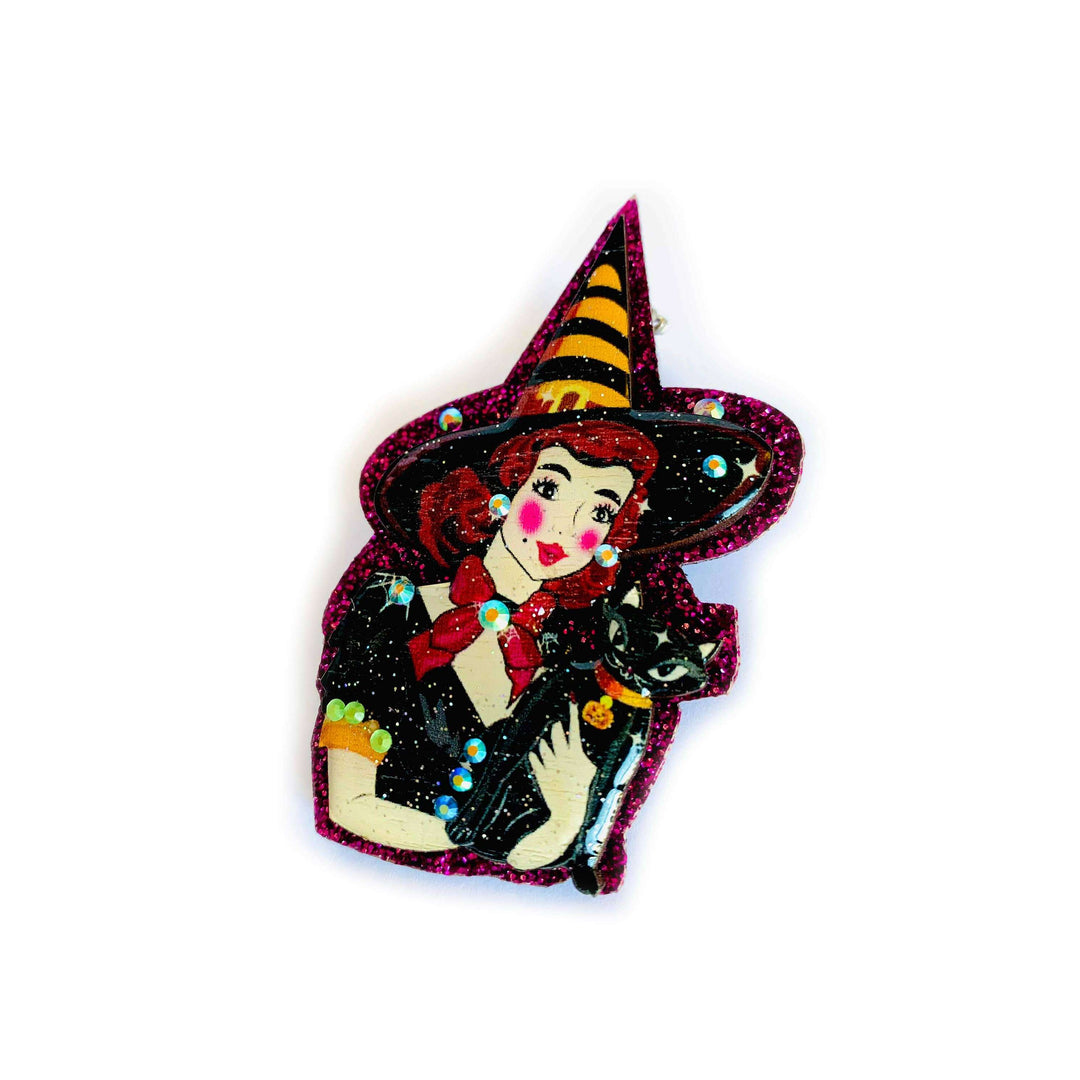 Meggie & her Magical Cat Brooch by Rosie Rose Parker
