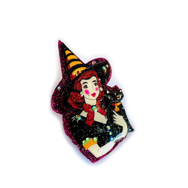 Meggie & her Magical Cat Brooch by Rosie Rose Parker