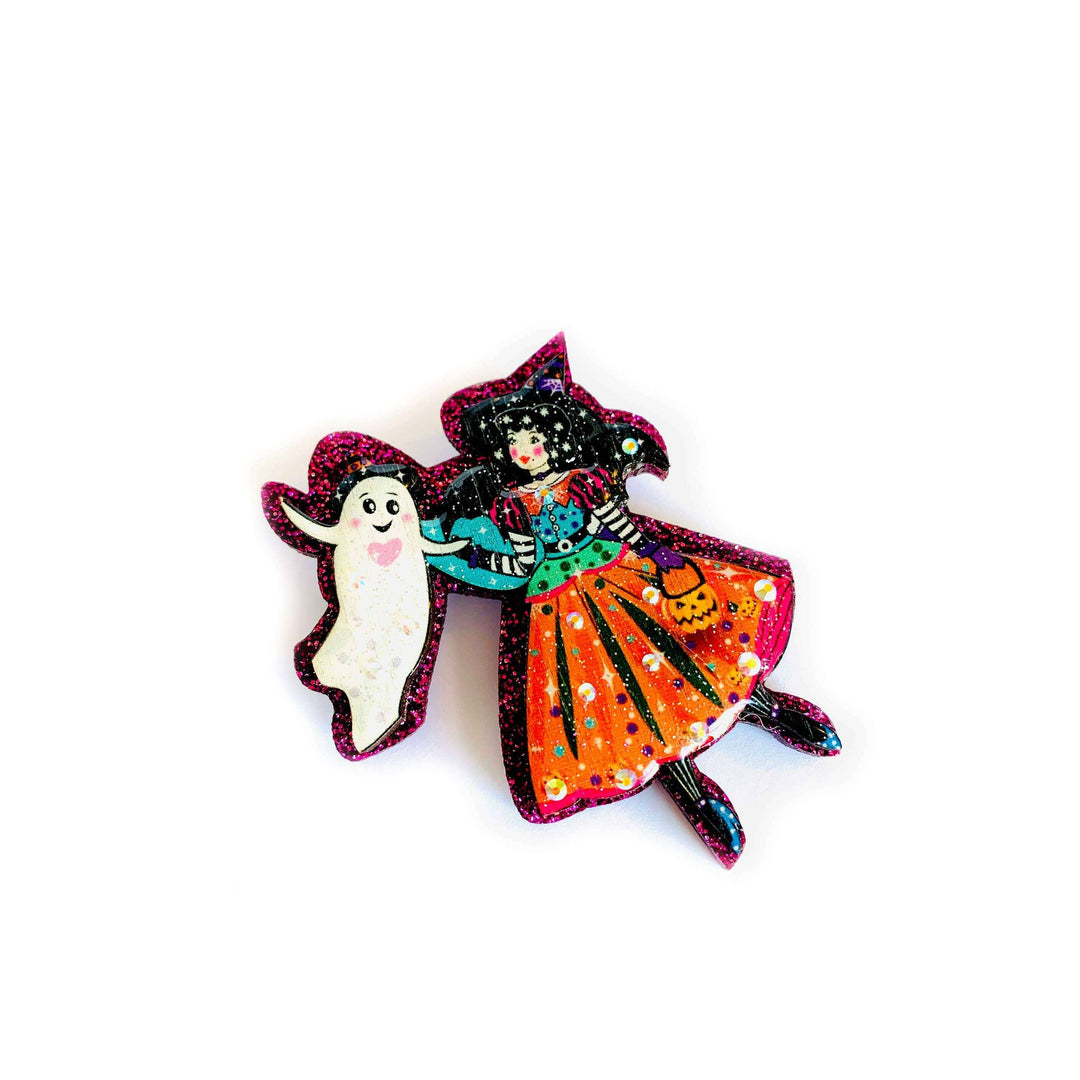 Meggie & the Friendly Ghost Brooch by Rosie Rose Parker