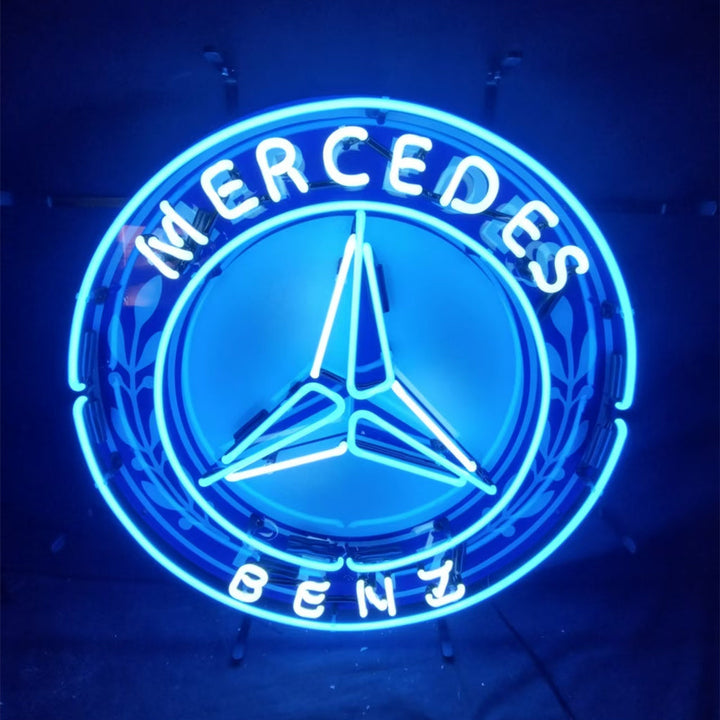 Mercedes Benz Auto Car Logo Neon Signs Light