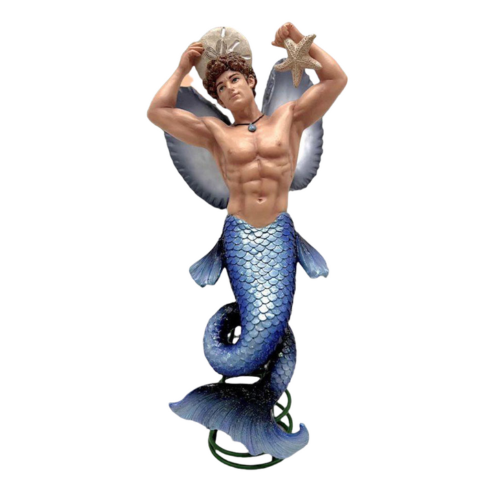 Merman Blue Angel Tree Topper by December Diamonds