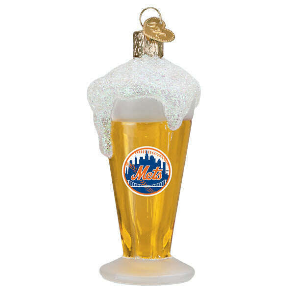 Mets Glass Of Beer Ornament