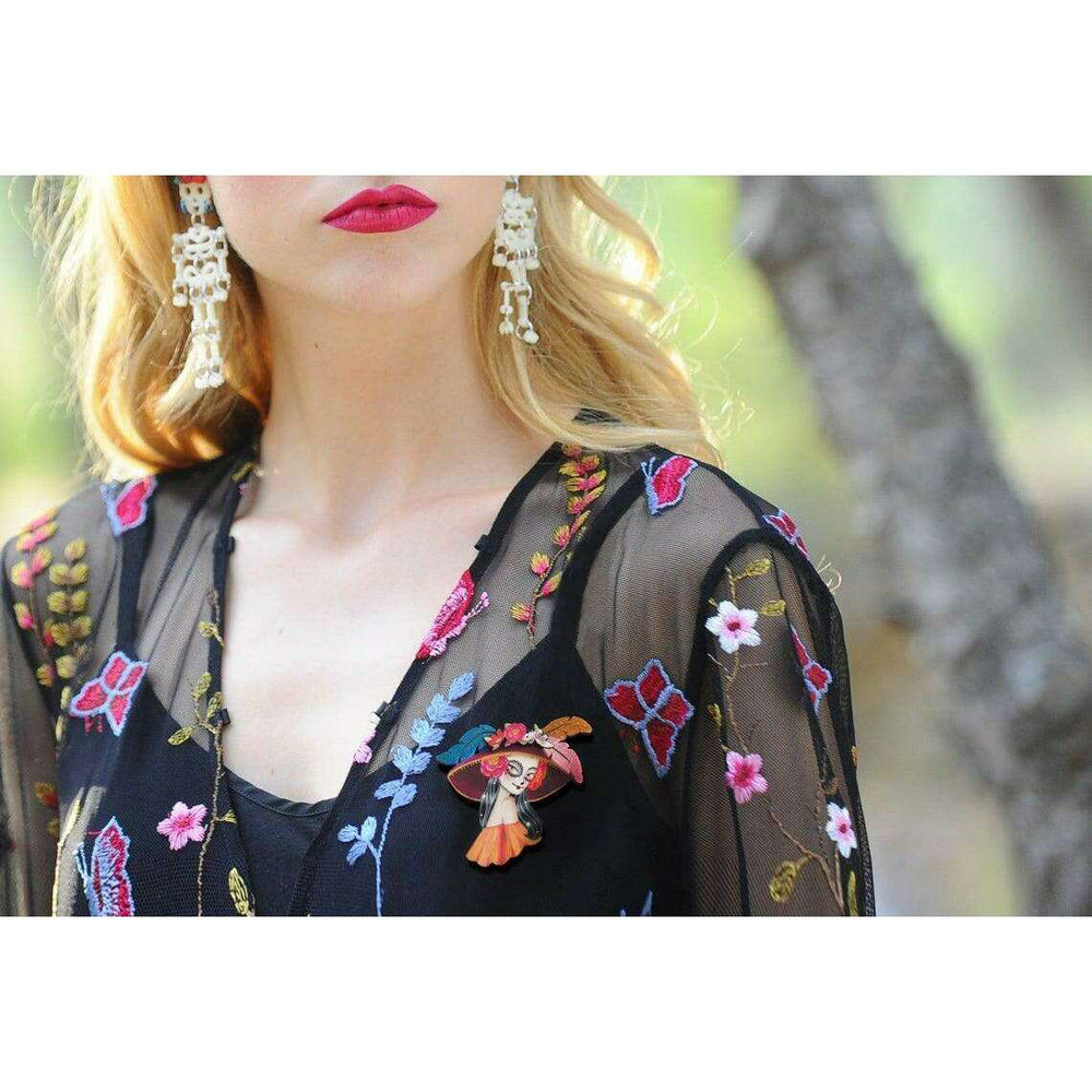 Mexican Catrina Brooch by LaliBlue - Quirks!
