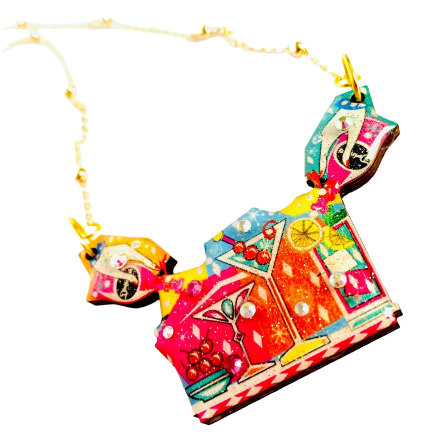 Mid-Century Cocktail Statement Necklace by Rosie Rose Parker - Quirks!