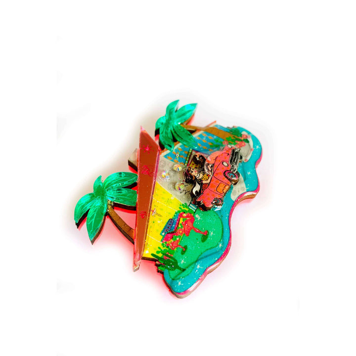 Mid Century Palm Springs House Brooch by Rosie Rose Parker