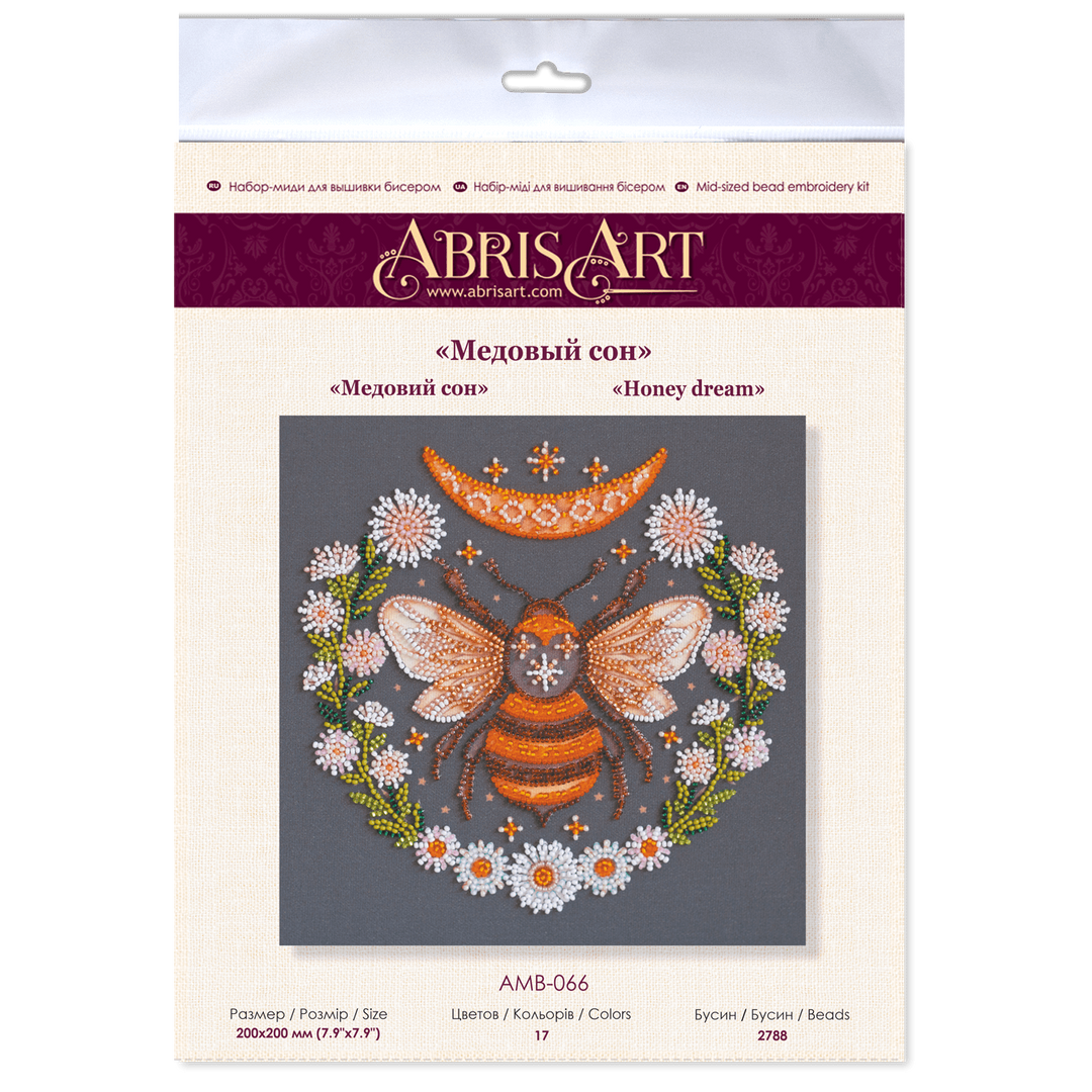Mid-sized Bead Embroidery kit - Honey dream