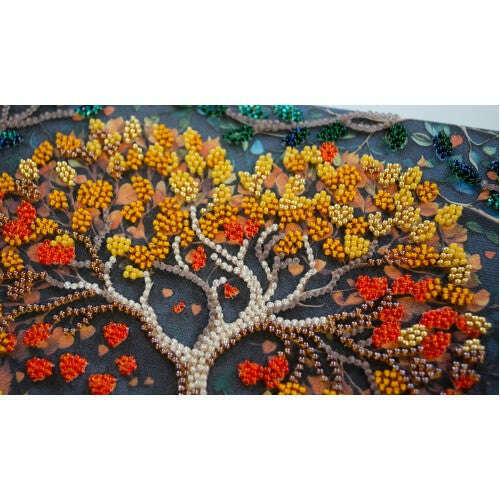 Mid-sized bead embroidery kit - Warm feelings