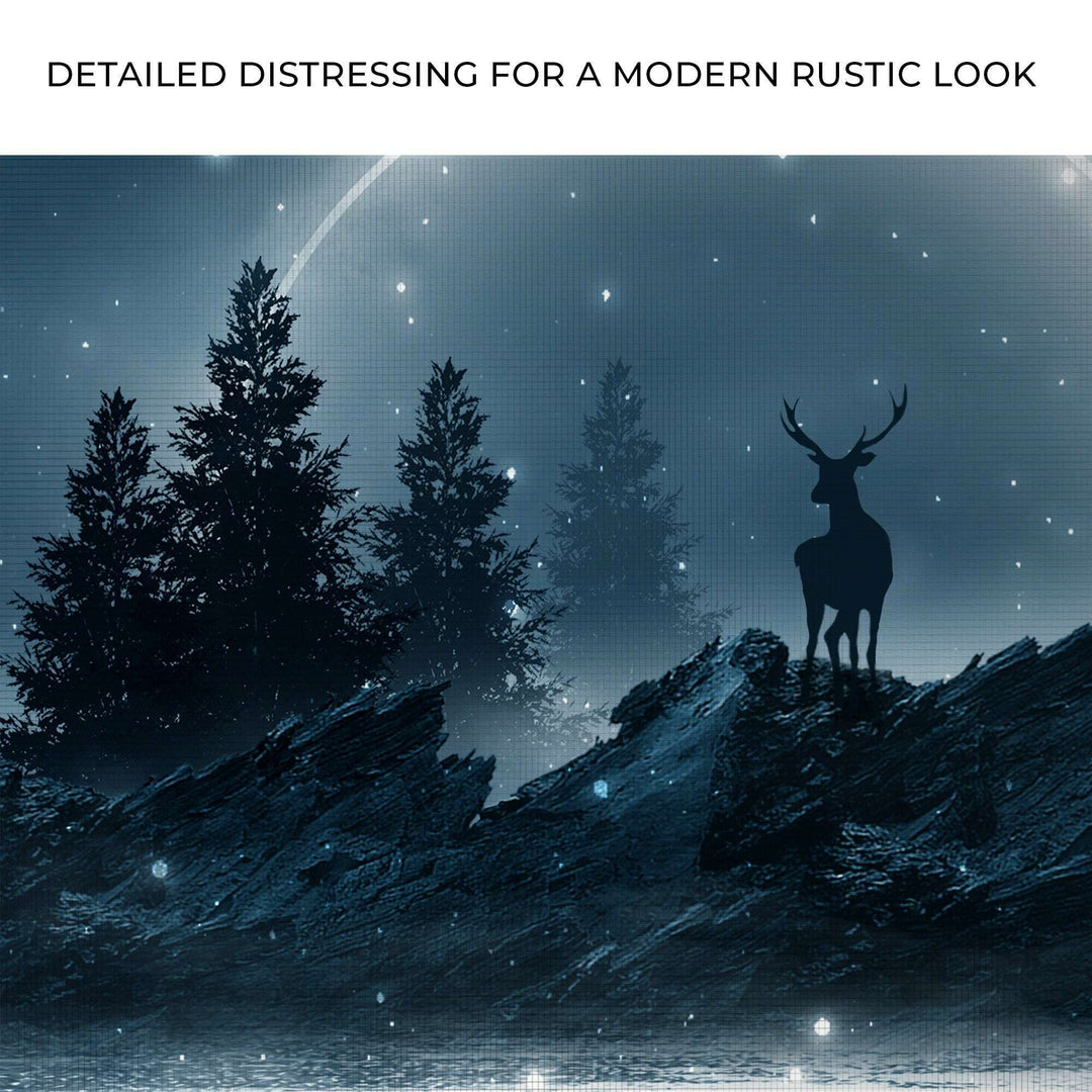 Midnight Deer Canvas Wall Art
