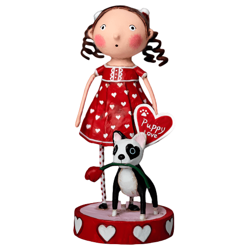 Mila Loves Milo Valentine's Day Figurine by Lori Mitchell