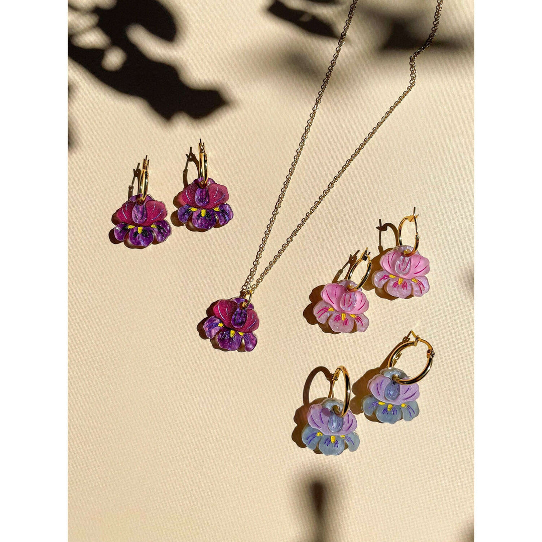 Mini Blue Iris Dangle