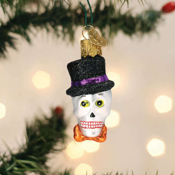 Mini Top Hat Skeleton Ornament