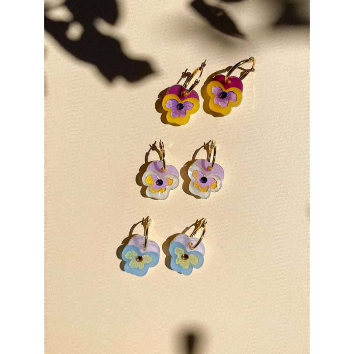 Mini Yellow Pansy Dangle