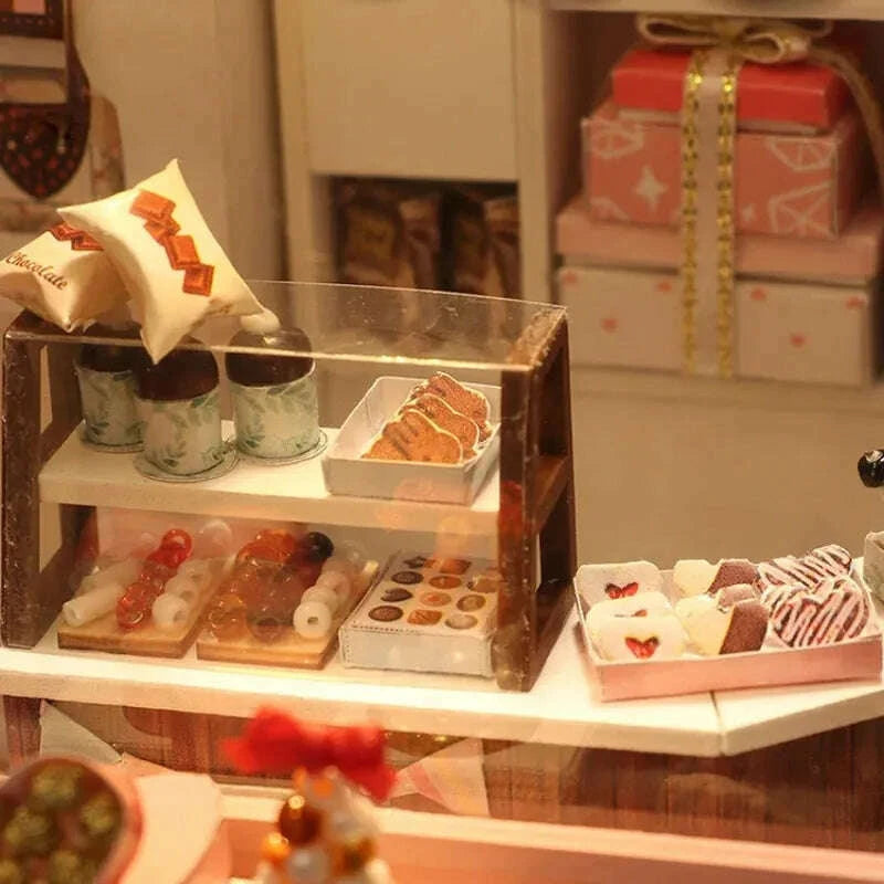 Miniature Wizardi Roombox Kit - Chocolatier Dollhouse Kit