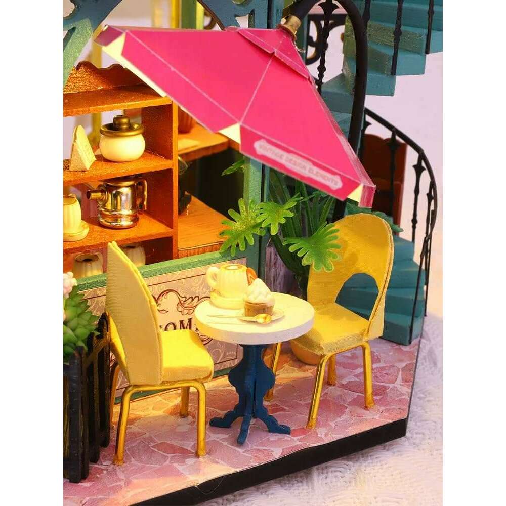 Miniature Wizardi Roombox Kit - Dessert Cafe Dollhouse Kit
