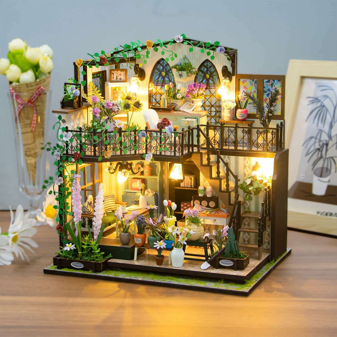 Miniature Wizardi Roombox Kit - Flower Lover Dollhouse Kit