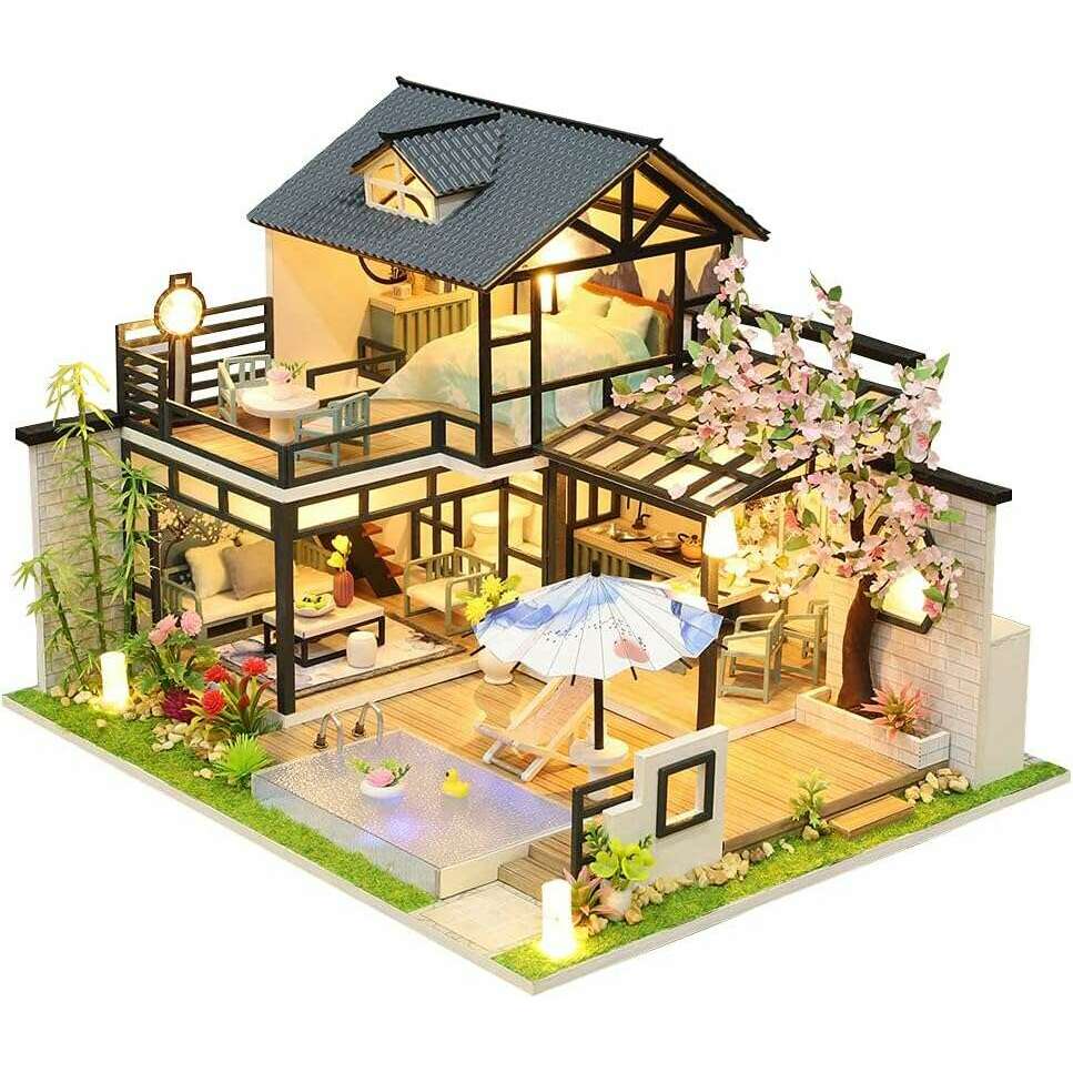 Miniature Wizardi Roombox Kit - Japanese Villa Dollhouse Kit