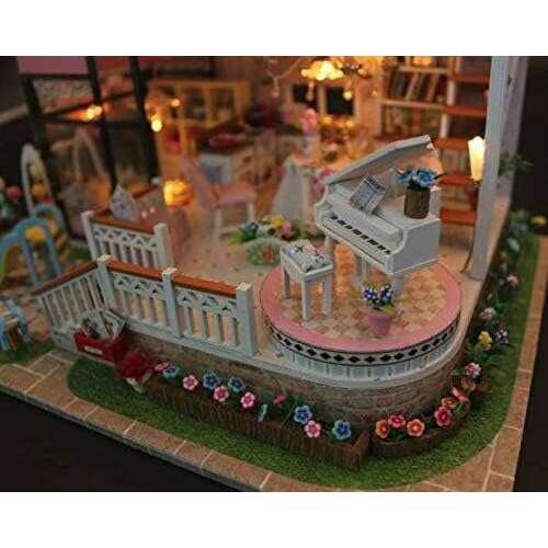 Miniature Wizardi Roombox Kit - Pink Villa Dollhouse Kit