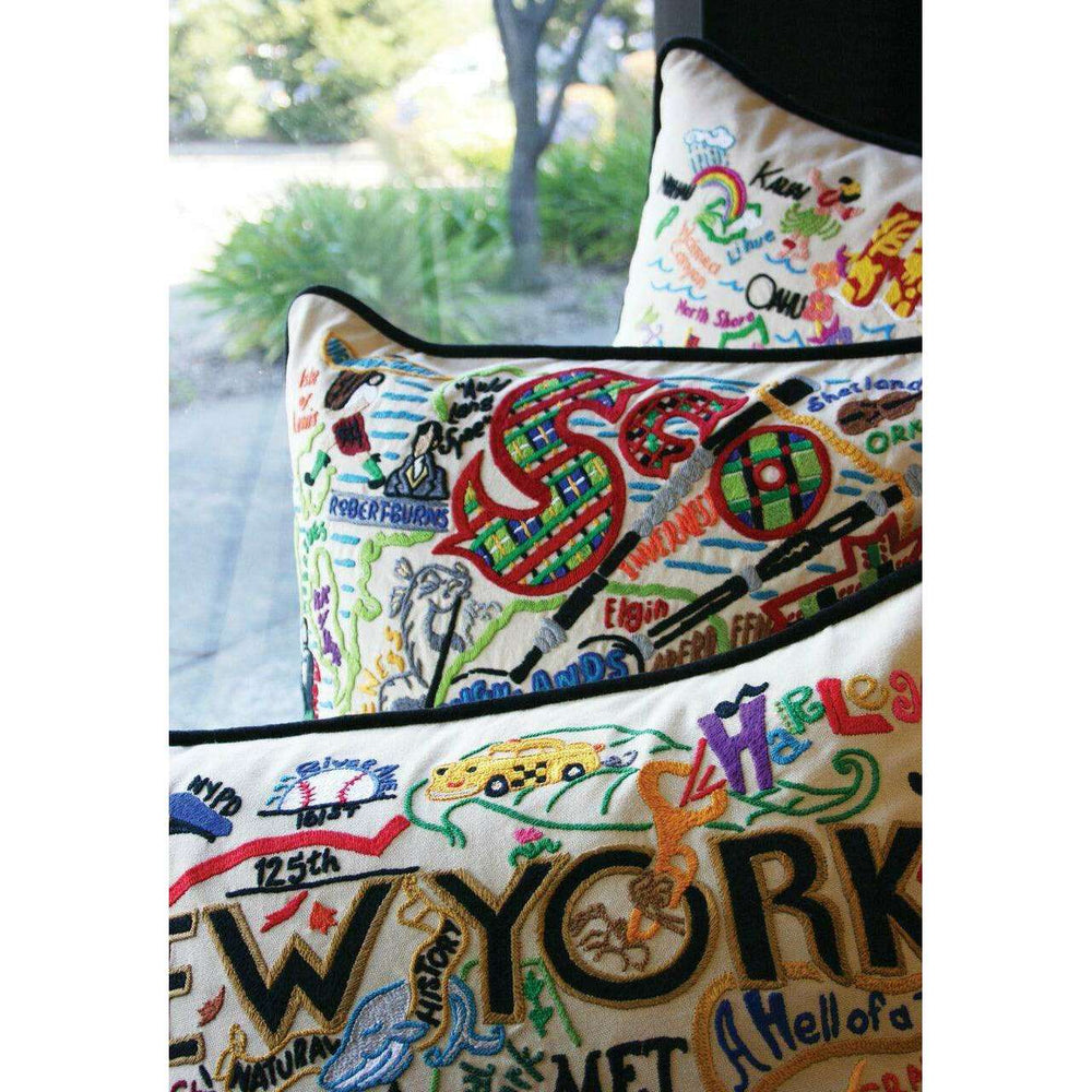 Minneapolis-St. Paul Hand-Embroidered Pillow - Quirks!