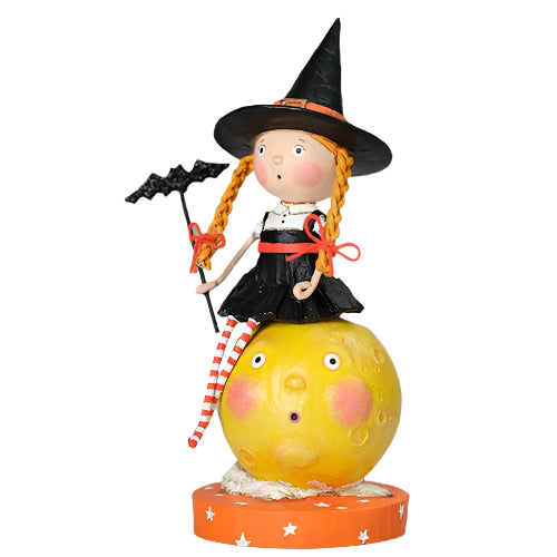 Mischief on the Moon halloween figurine by Lori Mitchell 