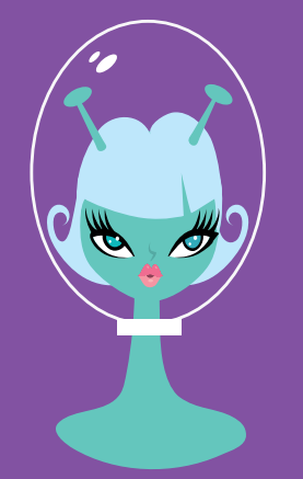 Beam Me Up Babe Spooky Doll Brooch by Miss Fluff x Lipstick & Chrome