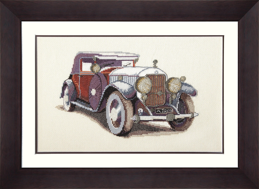 Mixed technique stitch kit M-95C "Auto Skoda 1933"