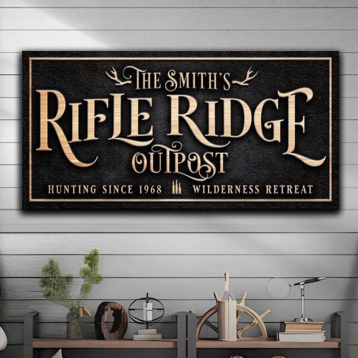 Personalized Rifle Ridge Outpost Family Sign