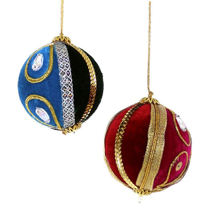 Mod Velvet Bauble 2 Asst by Cody Foster & Co