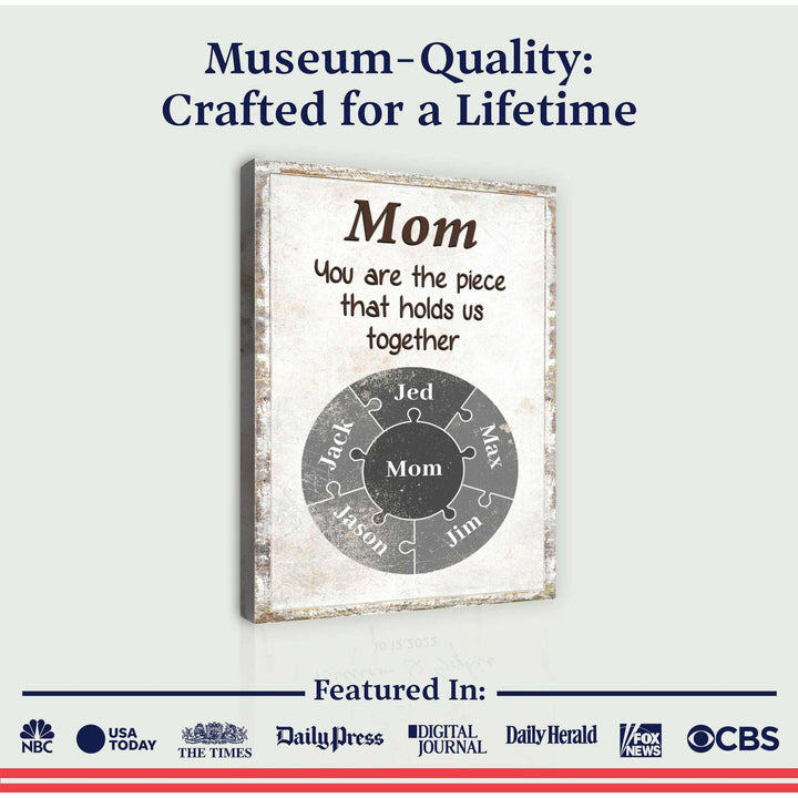 Mom Personalized Puzzle Sign