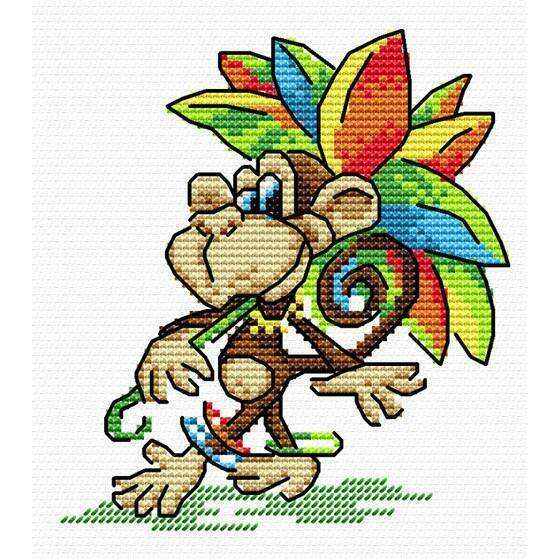 Monkey M-008 / SM-008 Counted Cross Stitch Kit