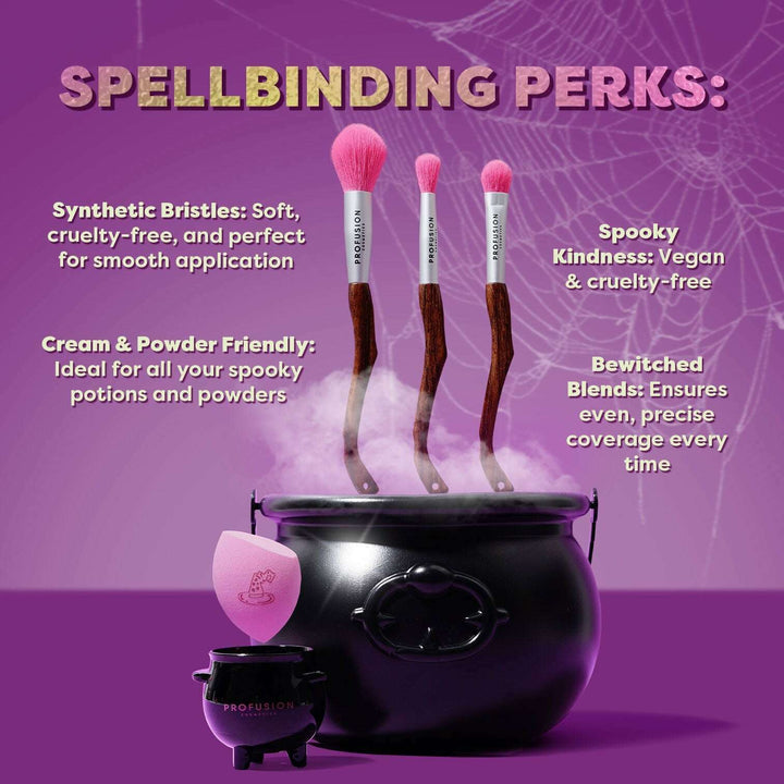 Monster Bash | Witch's Broom Closet Face & Eye Brush Set