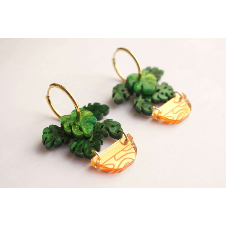 Monstera Potted Plant Earrings – view 3