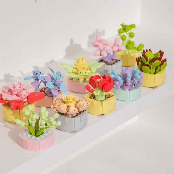Moon Fairy Building Brick Mini Potted Plant F07M9-12(104)-C6