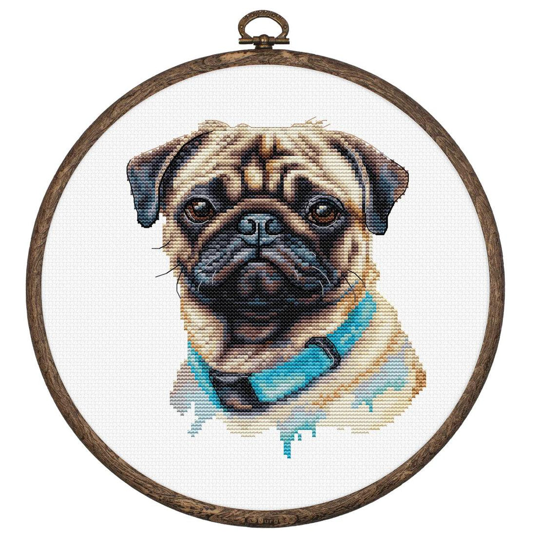 Mops Pug BC230L Counted Cross-Stitch Kit