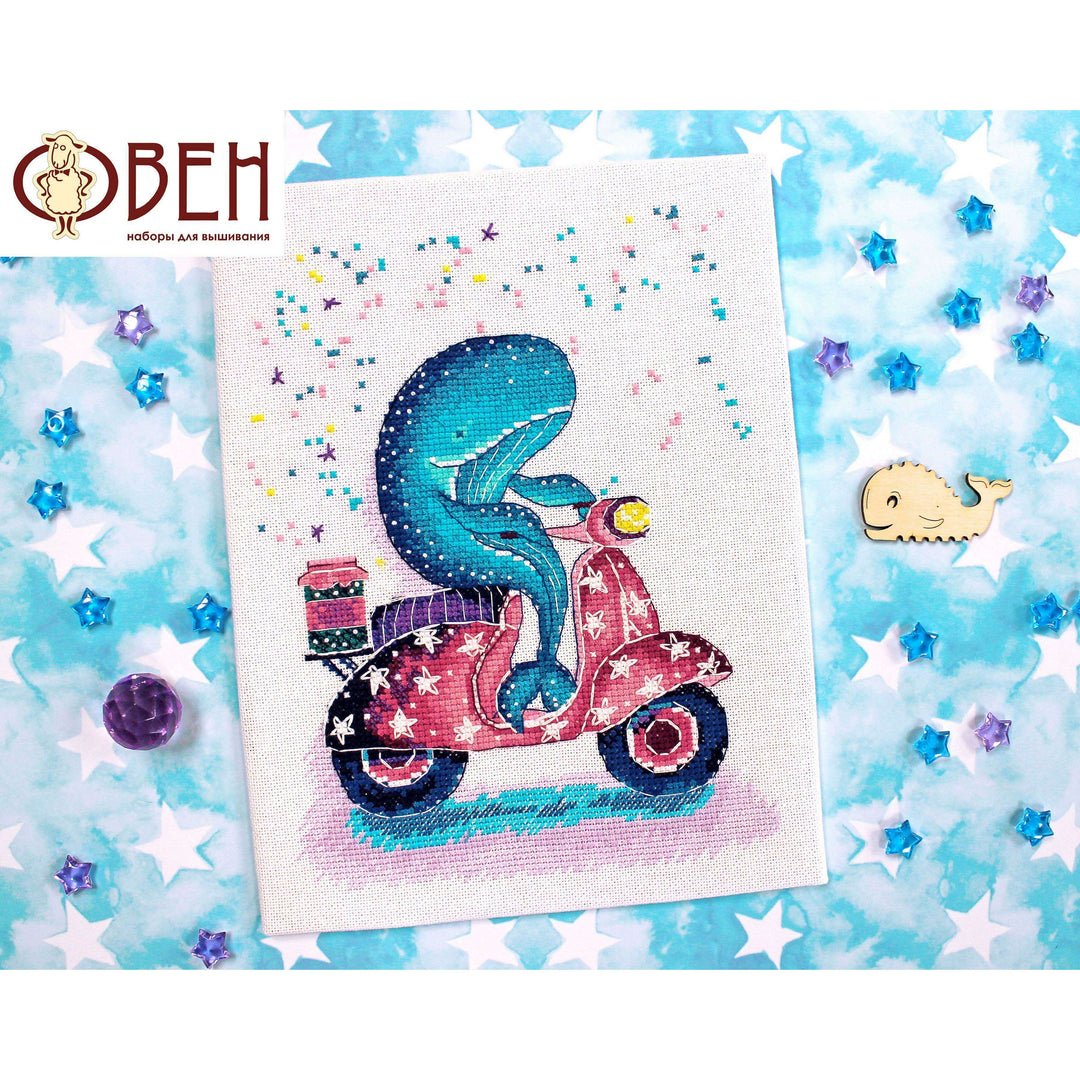 Motorcyclist 1183 Counted Cross Stitch Kit