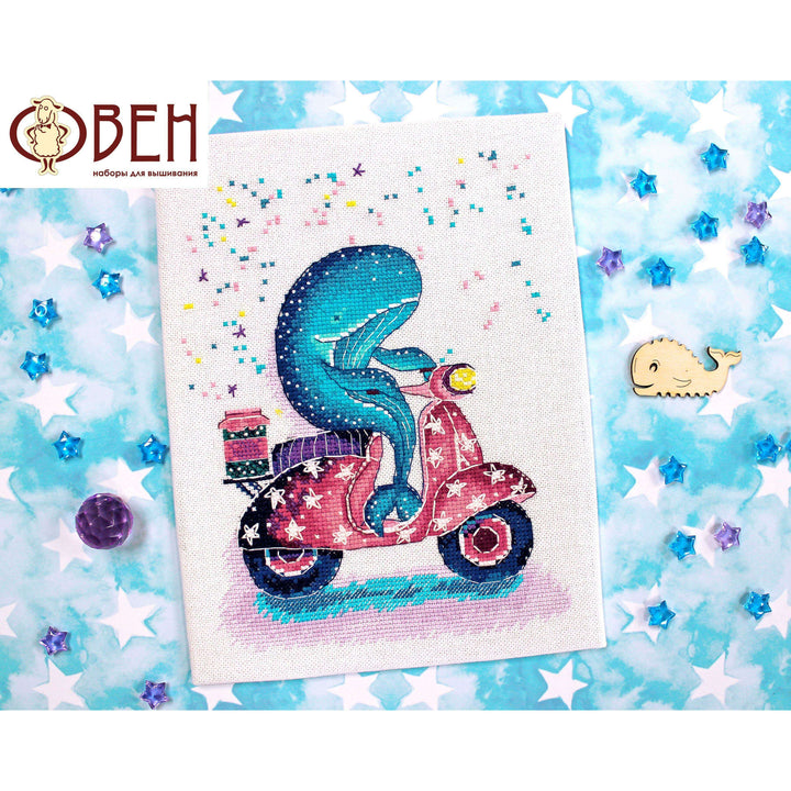 Motorcyclist 1183 Counted Cross Stitch Kit