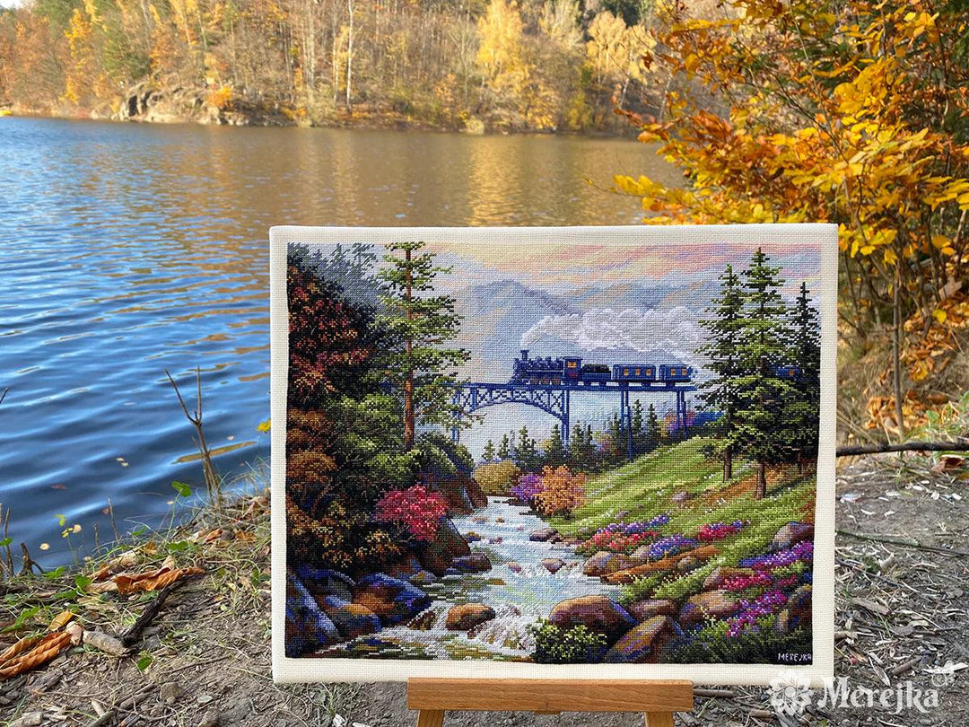 Mountain Railway K-205 Counted Cross-Stitch Kit