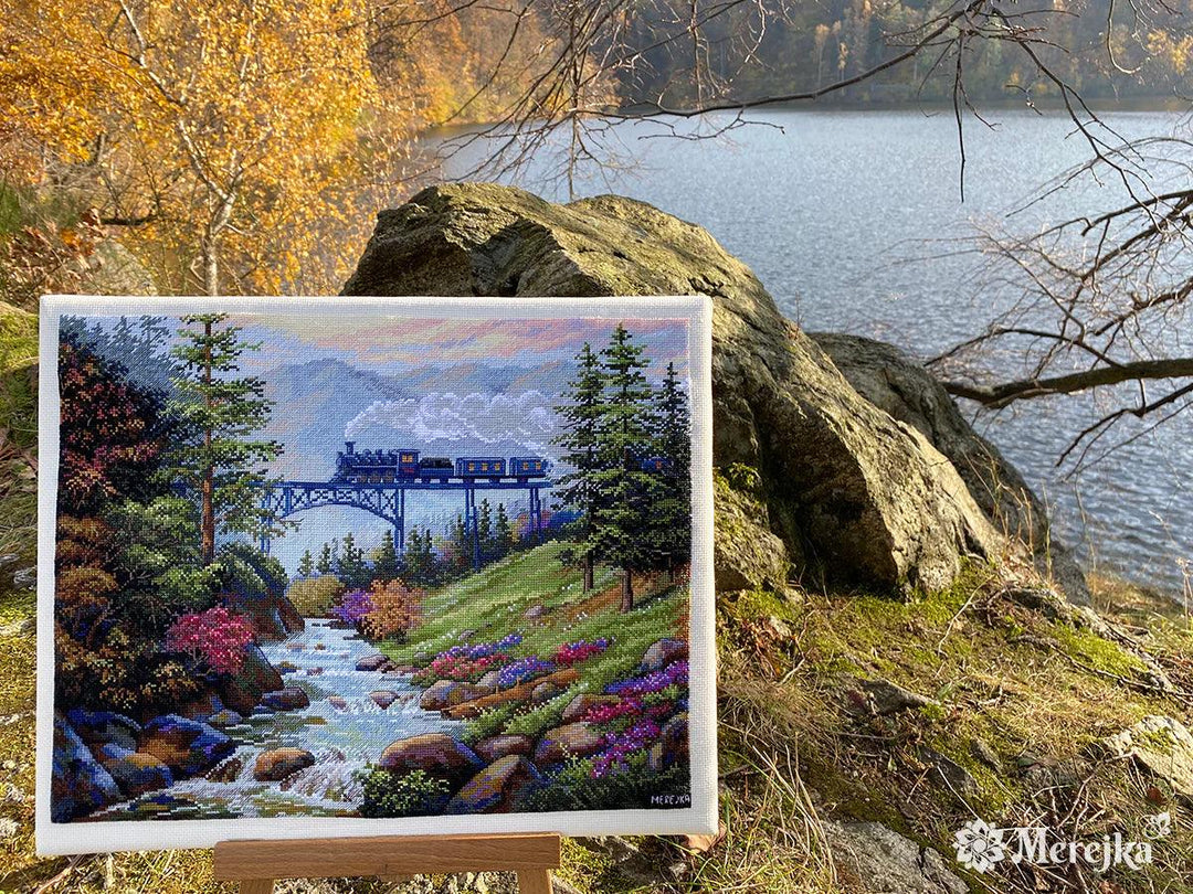 Mountain Railway K-205 Counted Cross-Stitch Kit