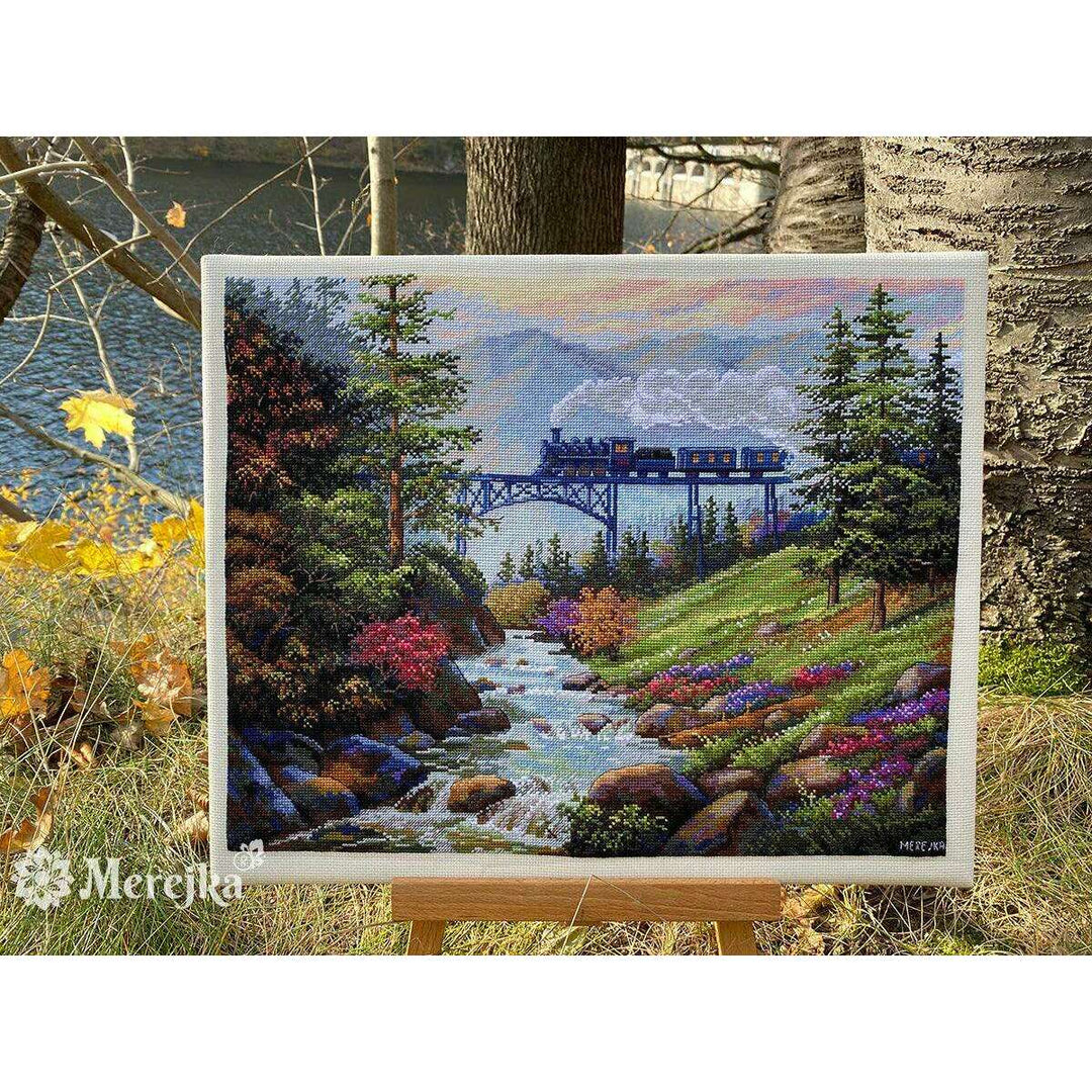 Mountain Railway K-205 Counted Cross-Stitch Kit