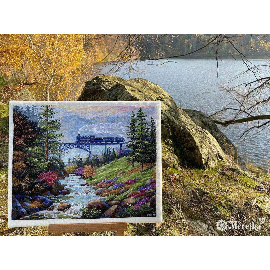 Mountain Railway K-205 Counted Cross-Stitch Kit